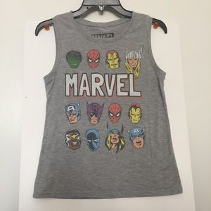 MARVEL sleeveless graphic tank (grey / gray)